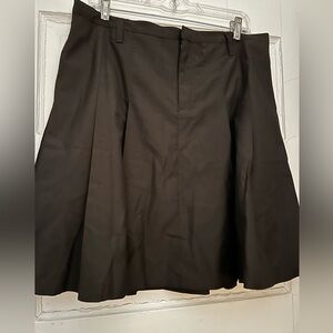 We the Free chocolate brown pleated suit skirt